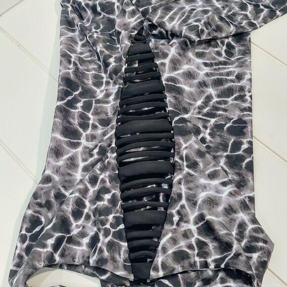 Issa de' Mar Women's Large Makena Surf Suit Aqua Noir Strappy Side Paneling Swim - Picture 8 of 11